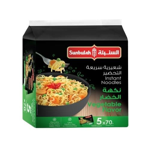 Sunbulah Vegetable-Flavored Instant Noodles 5 x 70 g