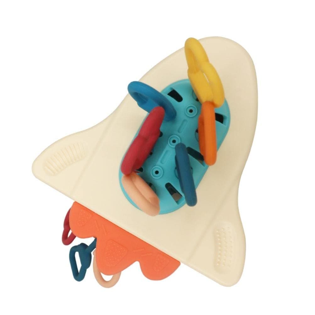 Srliya Silicone Pull Activity Toy Spaceship Baby Sensory Travel Gift Set