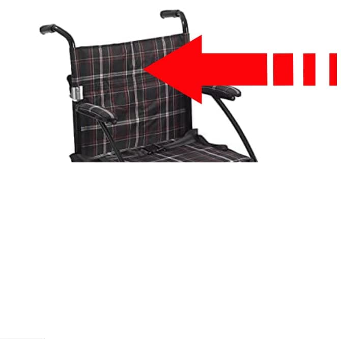 Back Upholstery for Drive Fly-Lite DFL19 Transport Chair - Silver Plaid