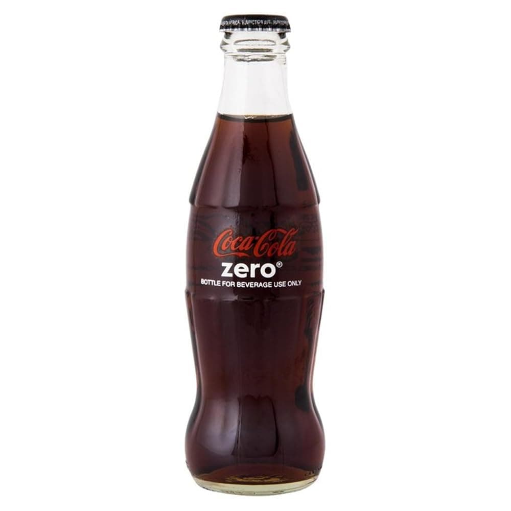 Coca Cola Zero Soft Drink Glass Bottle 250 ml