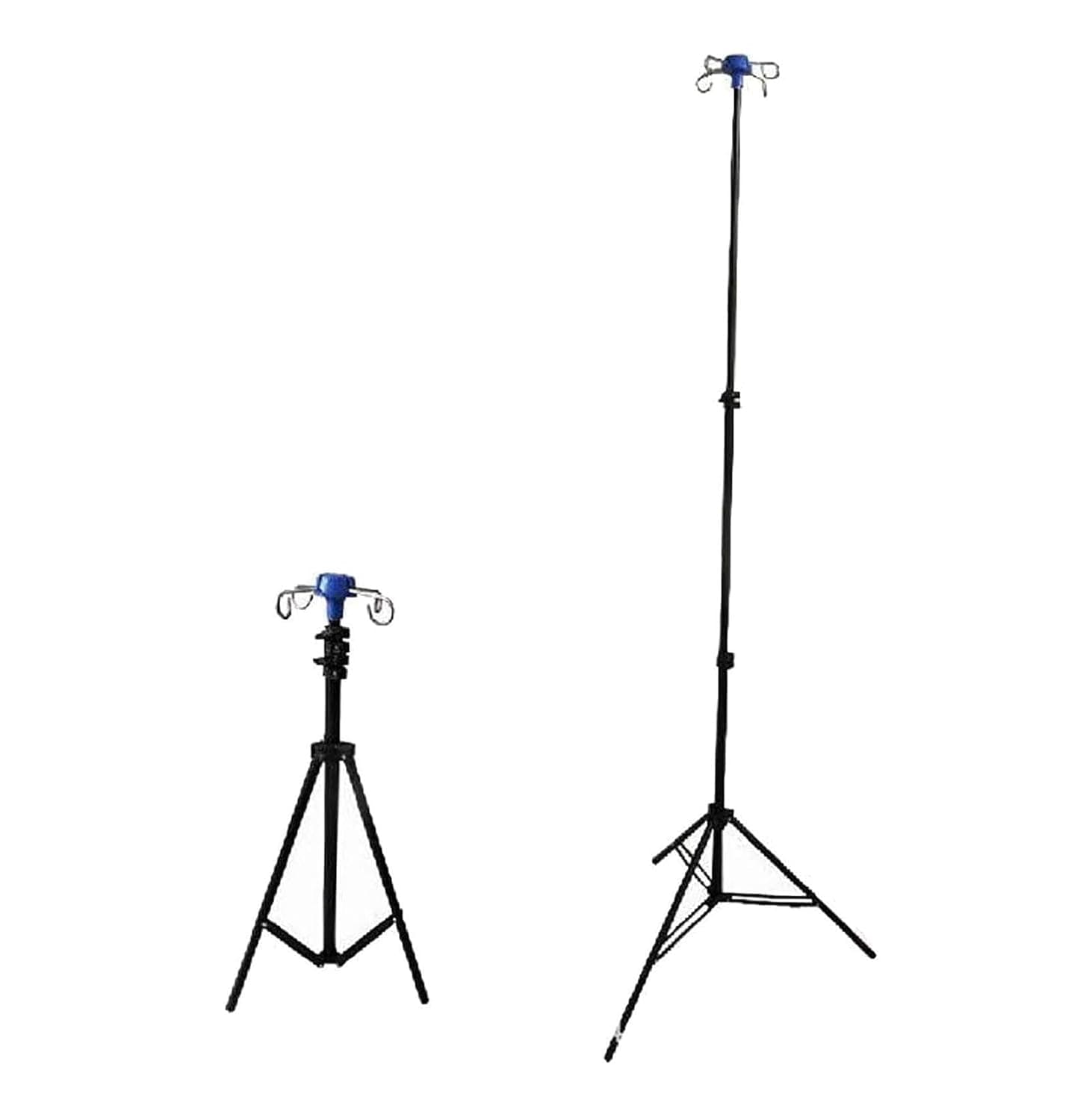 Portable IV Pole, Adjustable Height IV Pole with 4 Hooks,Foldable Tripod Drip Bottle Stand, for Mobile Medical Infusion Stand in Hospitals and Clinics