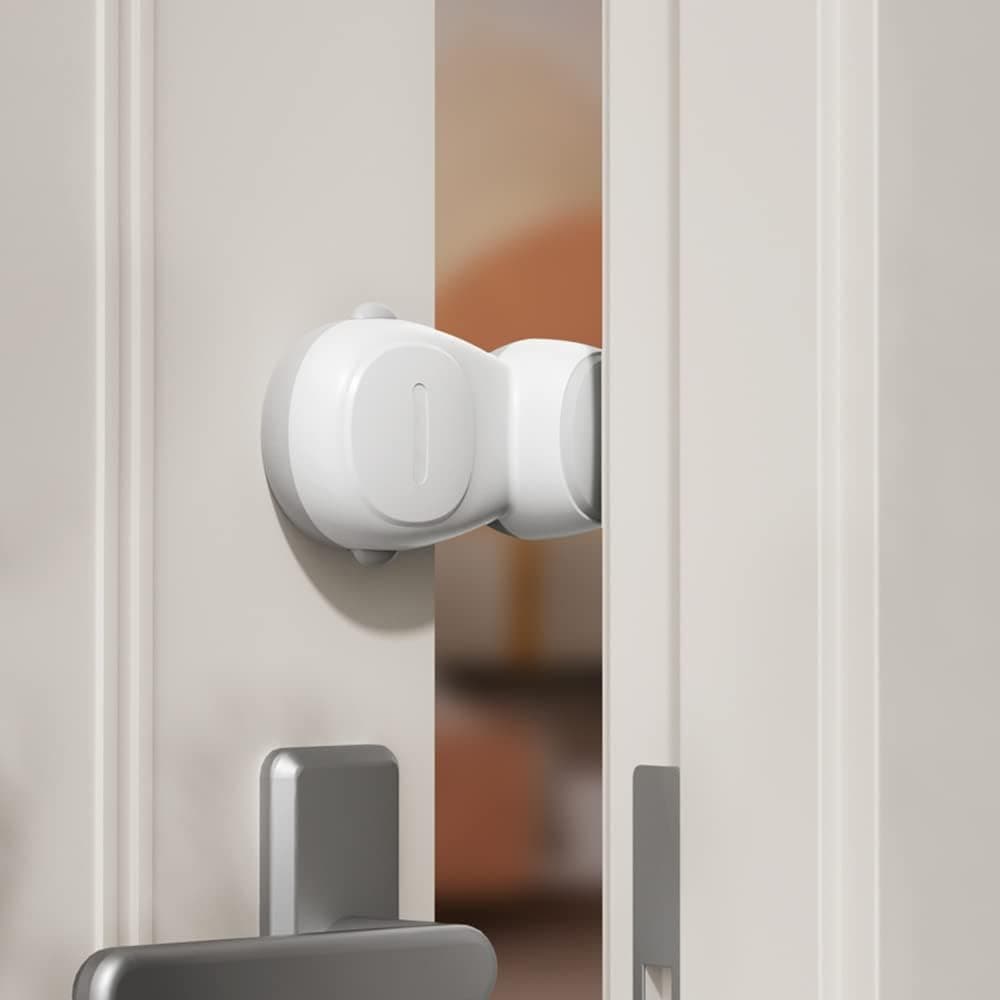 ALMEKAQUZ 3Pcs Automatic Baby Safety Door Stoppers,Anti‑Pinch Finger Guards for Doors, No‑Drilling Punch‑Free Childproof Door Protectors, Easy‑Install Home Safety Accessories for Kids Toddlers