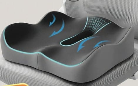 Ergonomic Pillow Seat Cushion for Hemorrhoid & Tailbone Pain Relief, Thick Memory Foam Chair Cushion with Firm Support for Coccyx, Sciatica, Pressure Sores, Pregnancy, Postpartum Recovery