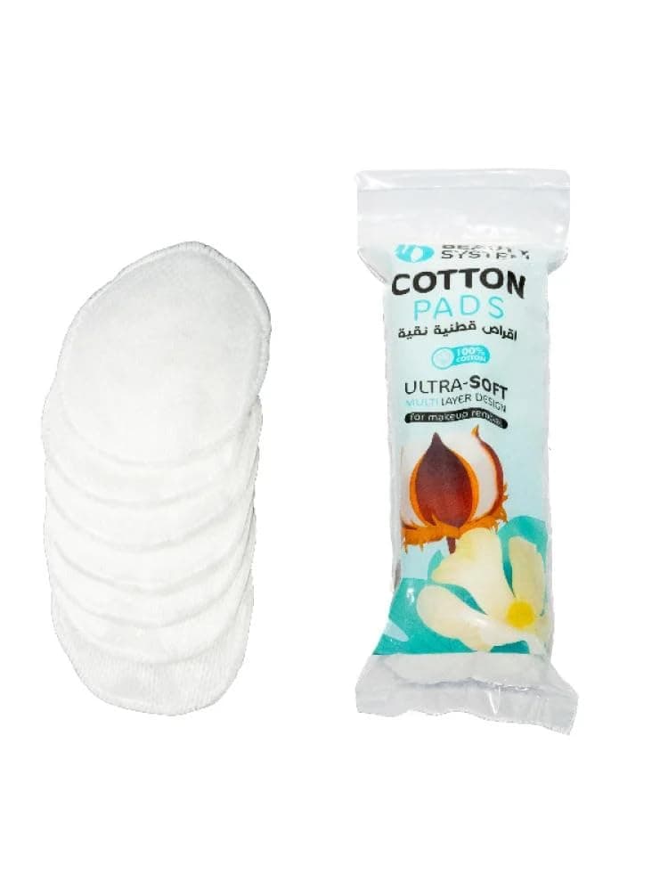 Beauty System Pure Cotton Pads, 100% Cotton, Makeup Remover, Soft and Effective, Multi-Purpose, 80 Count