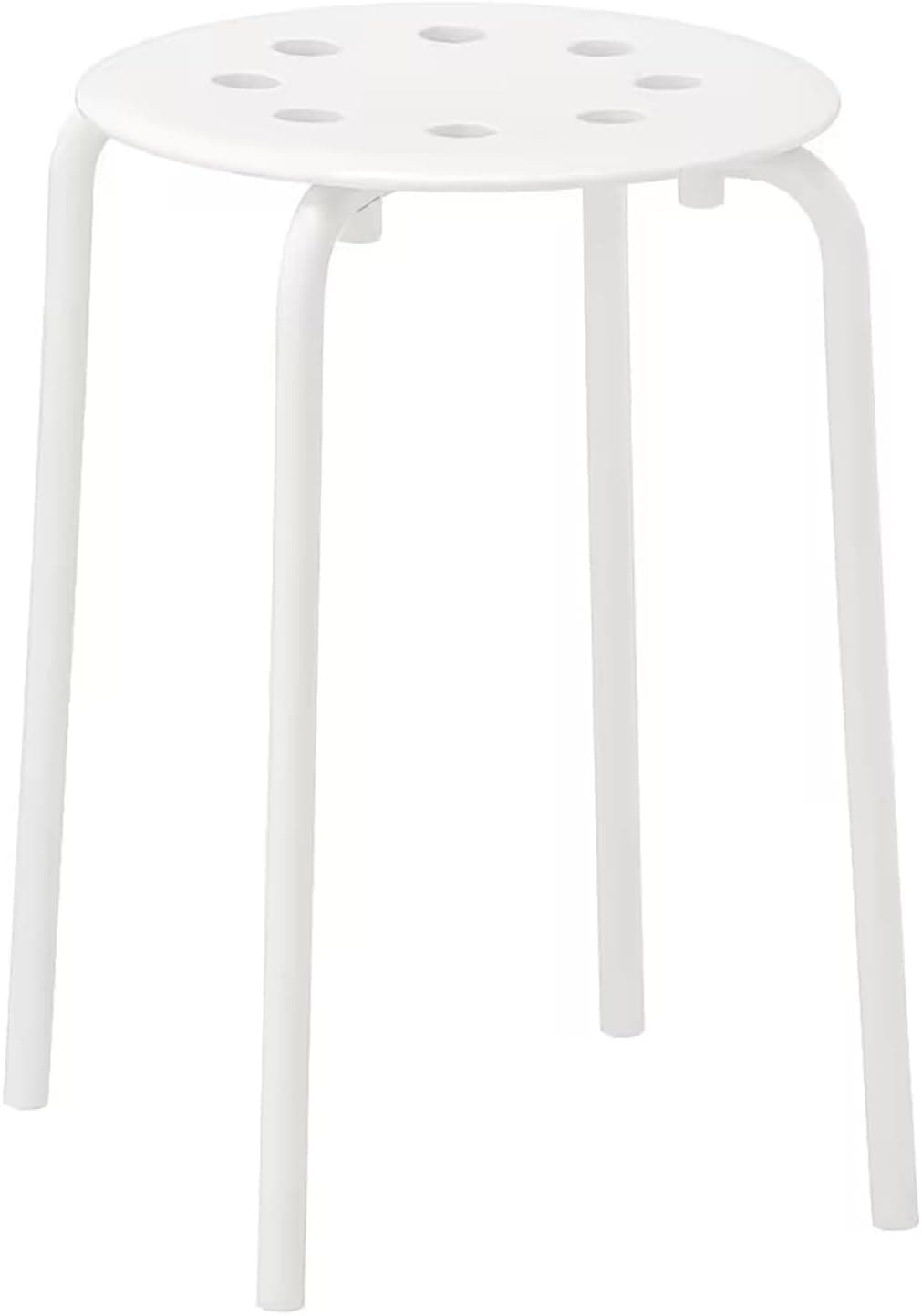 SKY-TOUCH Stackable Marius Stool Chairs, Durable Plastic & Steel, Lightweight, Space-Saving, Anti-Slip Legs, Holds Up to 80kg, Ideal for Indoor/Outdoor Use–Home,Office,Bar,School,Lab
