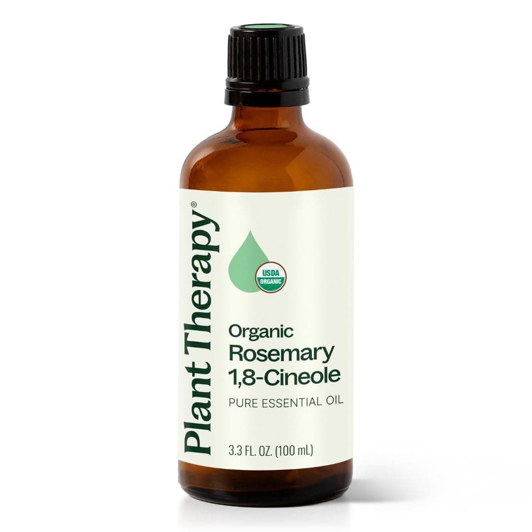 Plant Therapy Rosemary 1,8-Cineole Organic Essential Oil 100 mL (3.3 oz) 100% Pure, Undiluted, Therapeutic Grade