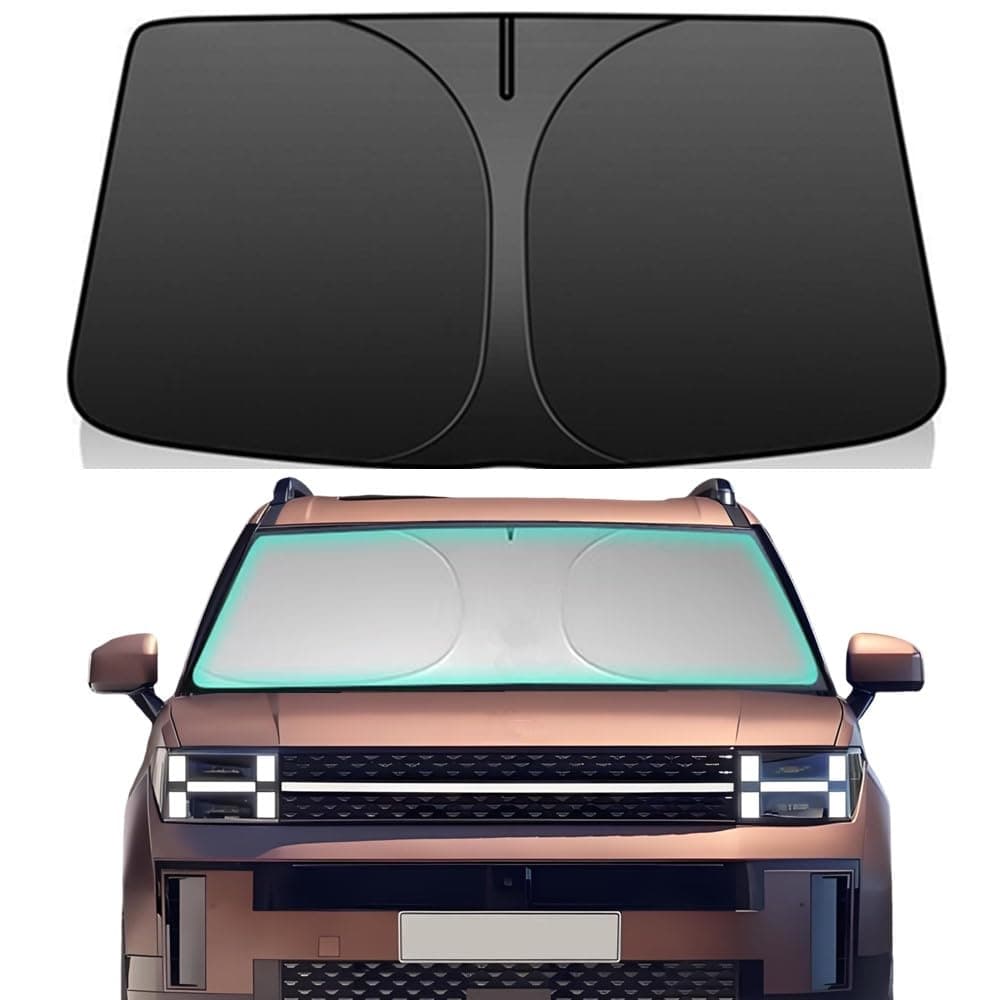 Windshield Sun Shade for 2015-2023 Ford Mustang Foldable Car Front Window Sunshade Accessories 240 T Sun Visor Protector Reflective Cover Block UV Rays & Sun Heat