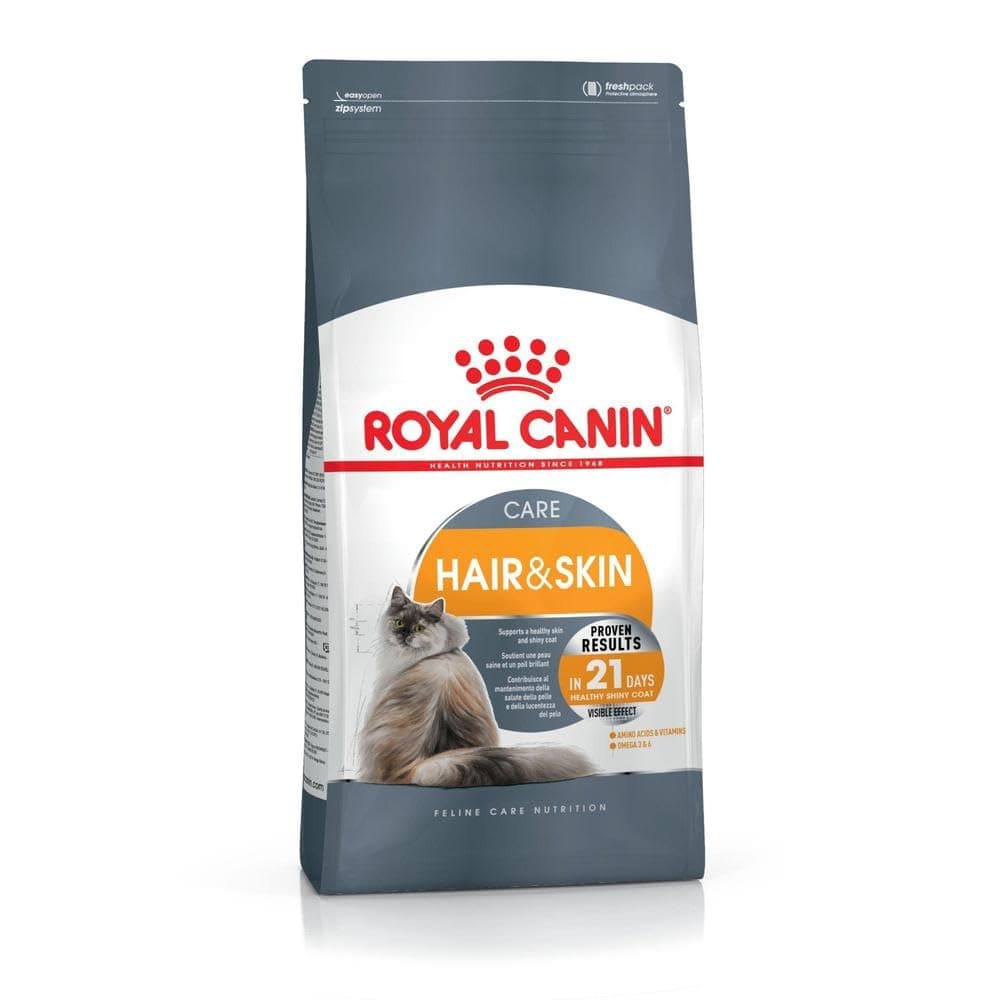 ROYAL CANIN FELINE CARE NUTRITION HAIR AND SKIN 10 KG DRY ADULT CAT FOOD KIBBLES