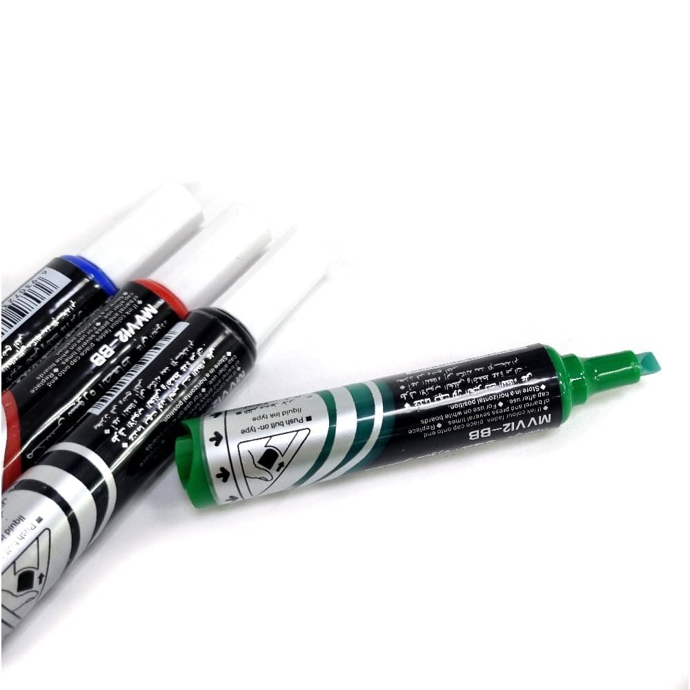 Whiteboard Marker Set – 4PCS (Red, Green, Blue, Black), 2mm Tip, Easy-Erasing, Low Odor Dry Erase Markers for White Boards, Office & School Use