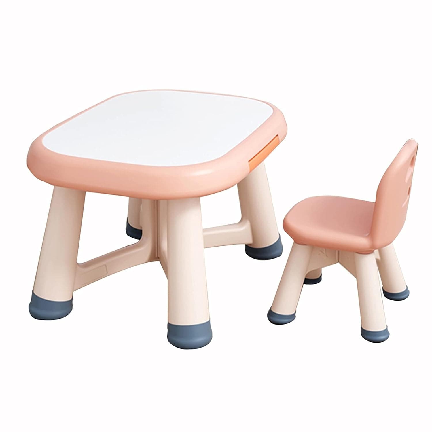 Kids Table And Chair Set Children's Table And Chair Set, Multifunctional Painting Baby Activity Table, No Need To Assemble, Can Bear 20kg (Color : Pink)