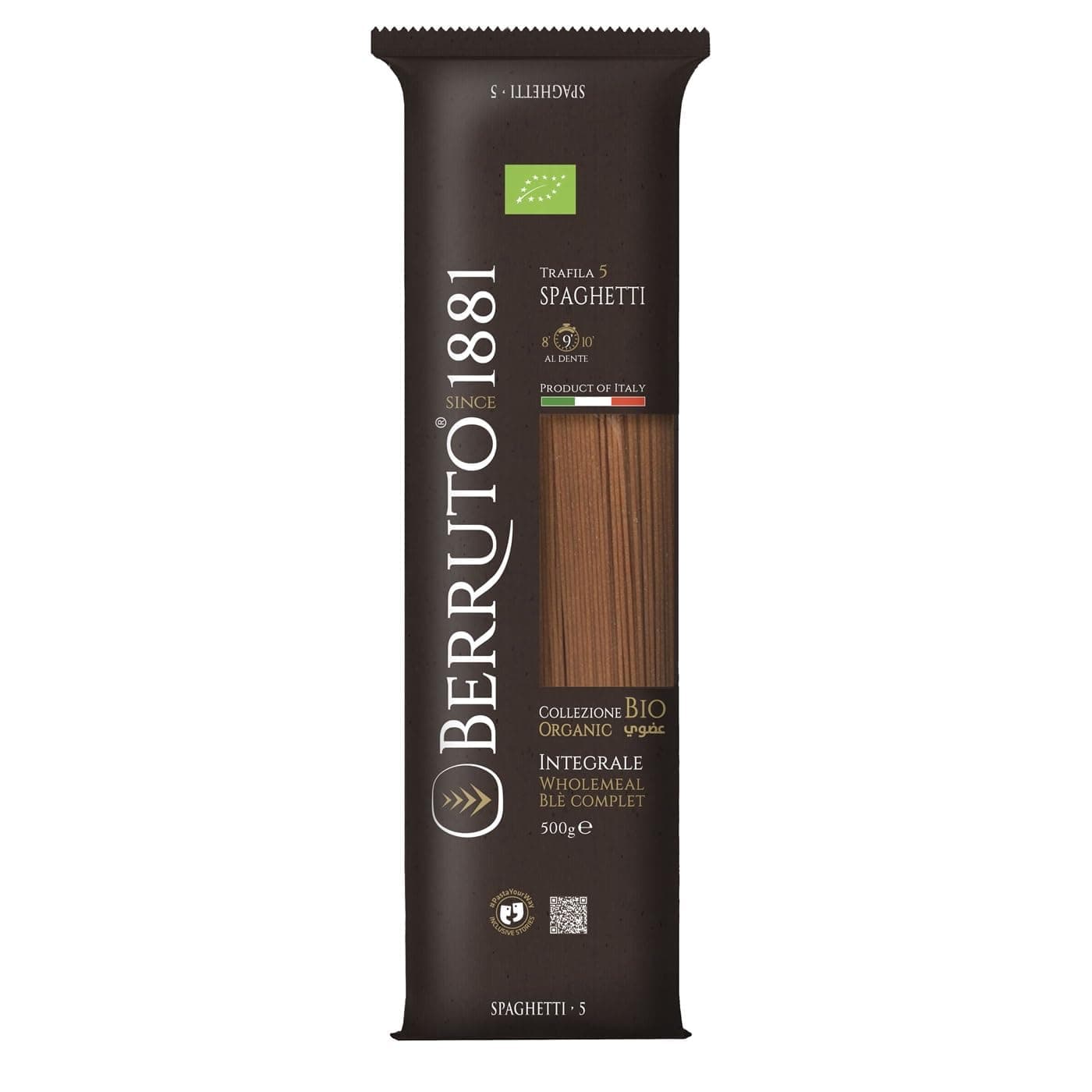 Pasta Berruto 1881 Organic Wholemeal Spaghetti5 500g