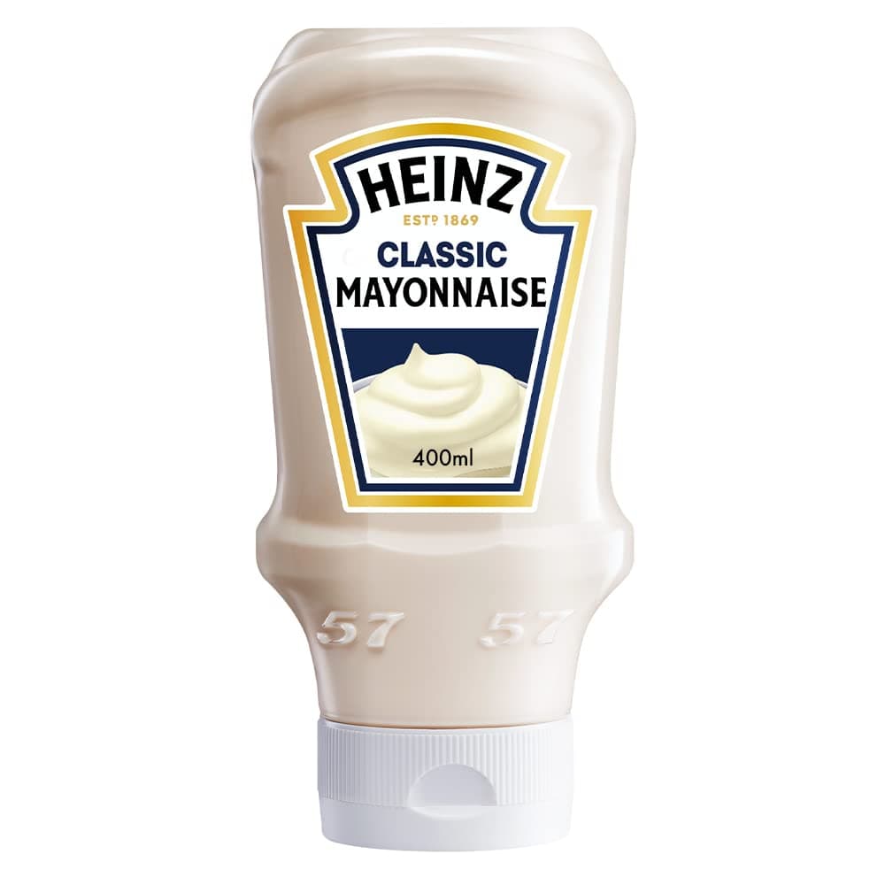 Heinz Mayonnaise, Creamy Classic, Top Down Squeezy Bottle, 400Ml(Pack Of 1)