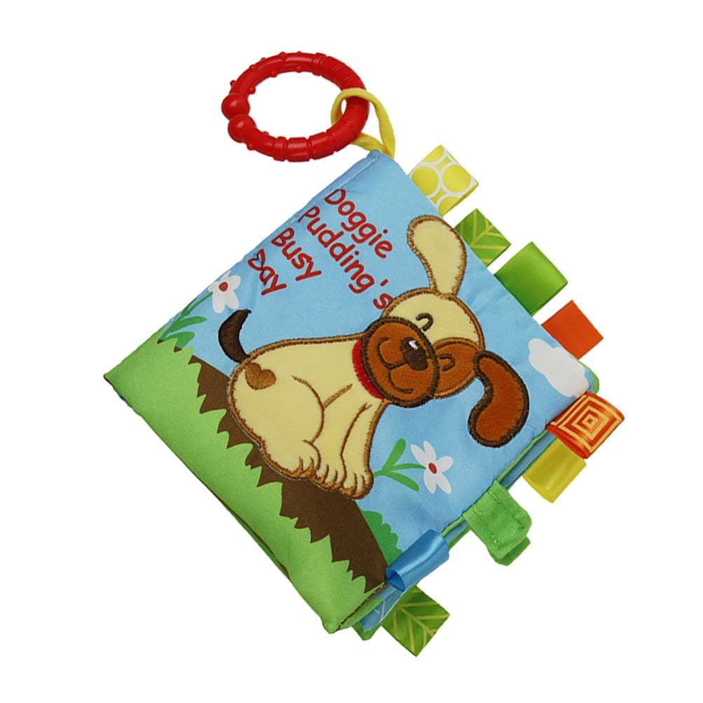 Baby Cloth Book Animal Pattern Fun Interactive Baby Book Hand Grip Baby Toys With Teether Ring For Boy Girl Toddler Kids Infant
