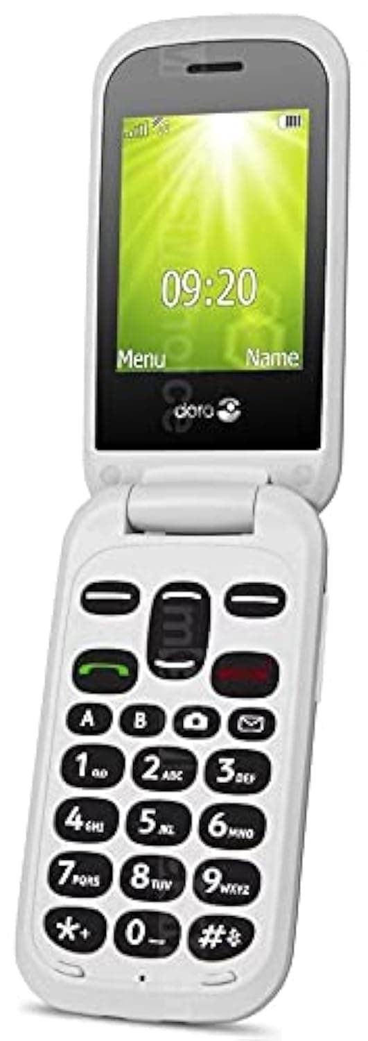 Doro 2404 Dual-SIM 2GB ROM + 16MB RAM (GSM Only | No CDMA) Factory Unlocked 2G GSM Cell Phone (Black) - International Version