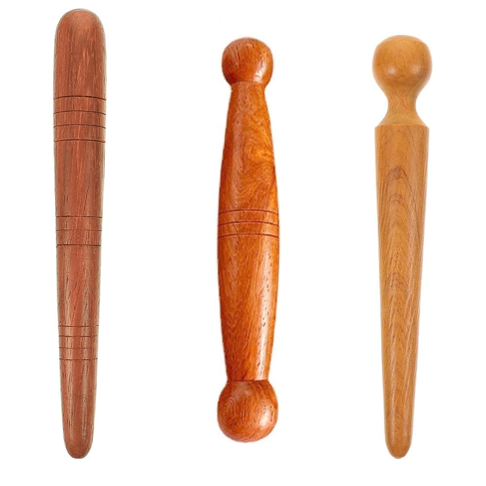 Bukela Reflexology Massage Foot Stick, 3Pcs Wooden Manual Pen Reflexology Pressing Point Massager, Deep Tissue Massage Tools Foot Hand Neck Back