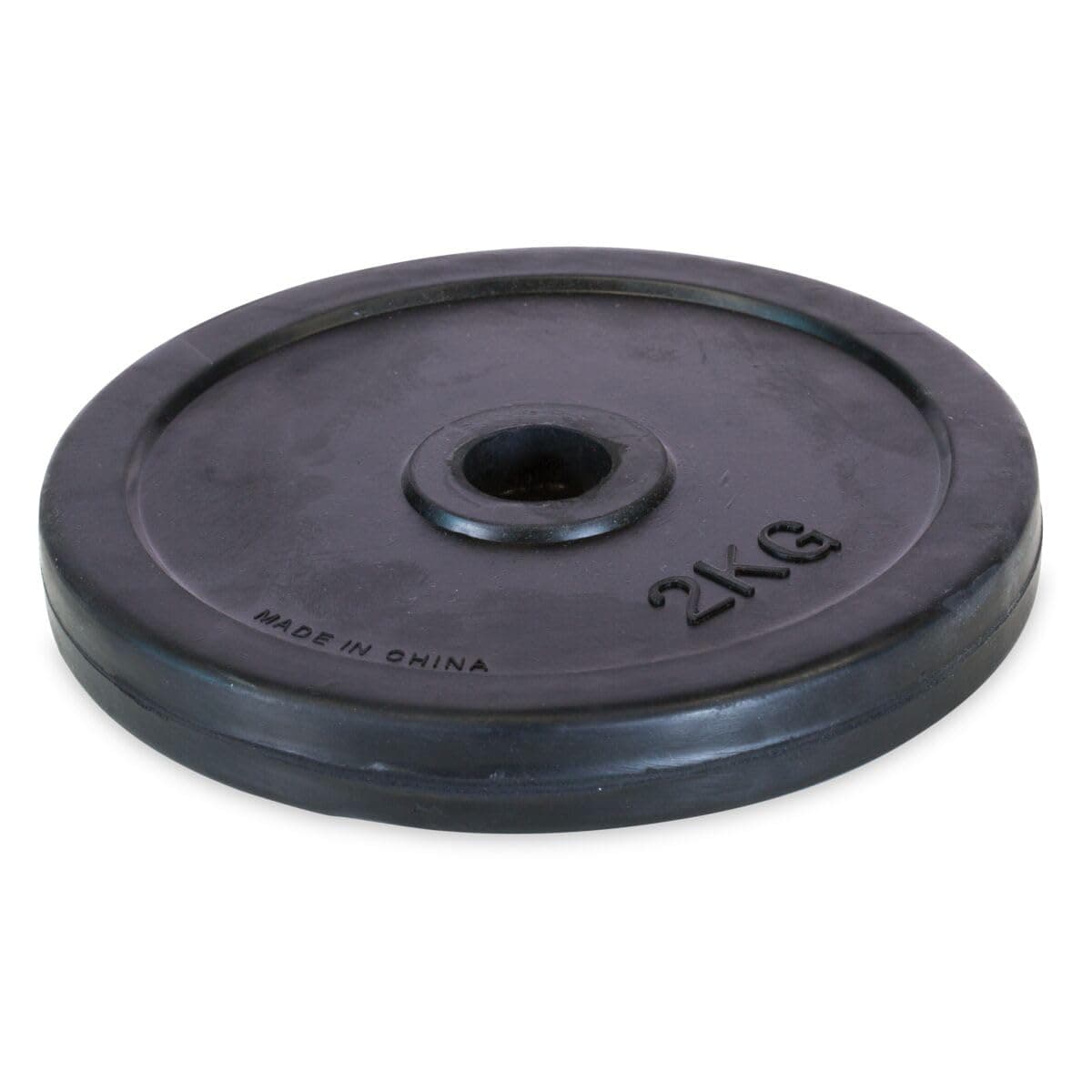 Body Sculpture Non-Slip Ergonomic Design Rubber Plates 2Kg Black