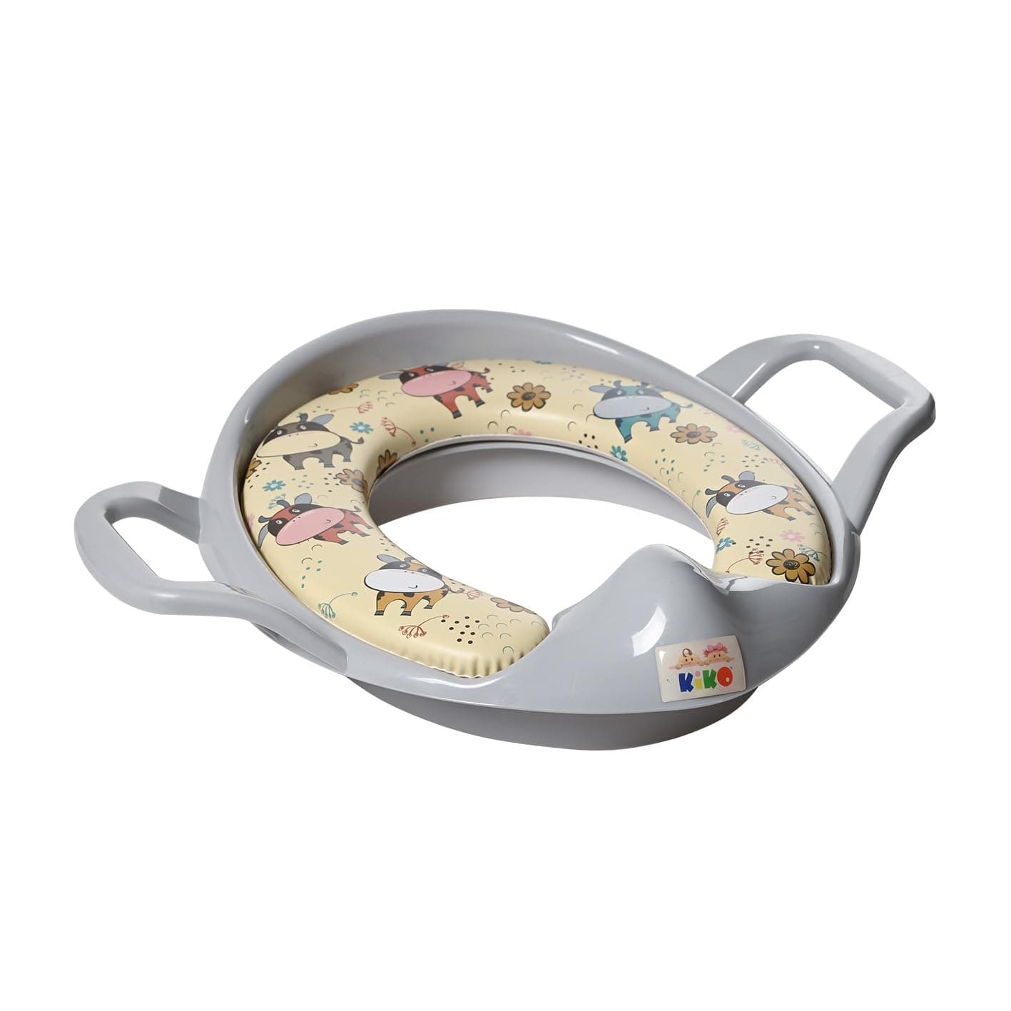 KIKO 01-11440 Toilet Training Seat with Handles, Grey
