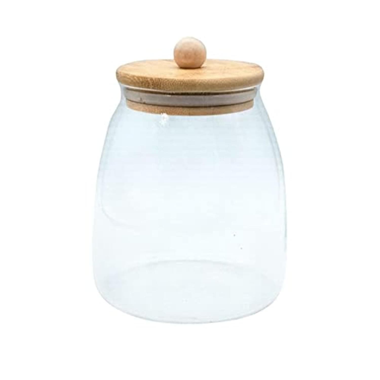 Glass Jar with Airtight Bamboo Lid Coffee Bean Jar Container Storage for Kitchen Storage Candy Bottle (800mL)