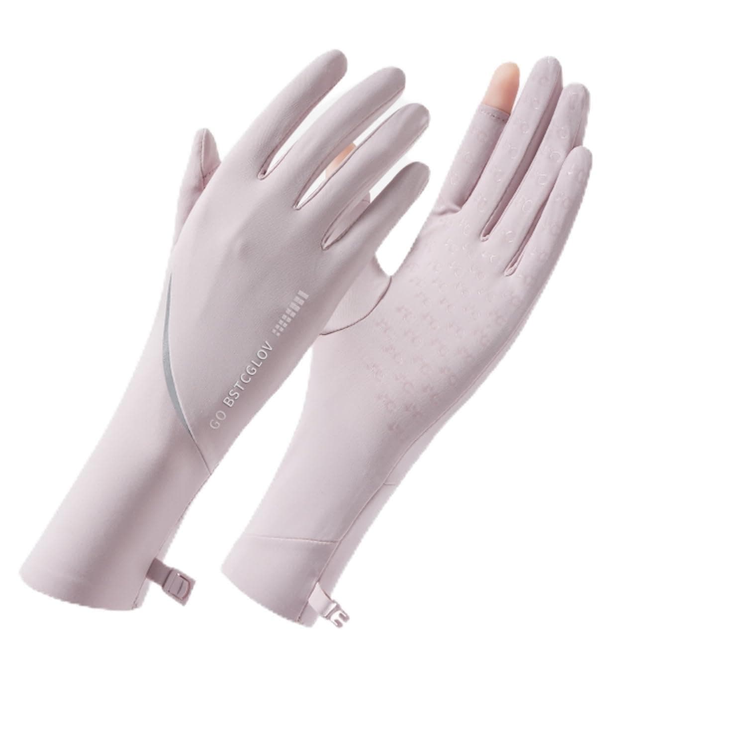 UPF 50+ UV Sun Protection Woman Gloves - Sunblock Fingerless and Full Finger Touchscreen Non-Slip Sunscreen for Hiking, Cycling, Sports
