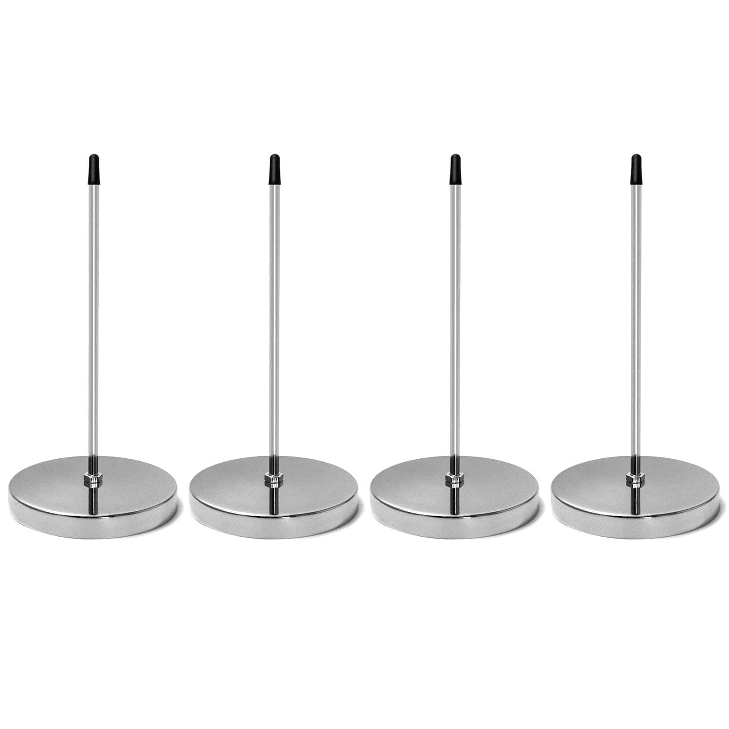 Bukela Desk Receipt Holder, Spike Stick Bill Fork Check Spindle for Restaurant, Straight Rod Paper Holder 4 Pcs 14cm (5.5 Inch) Silver