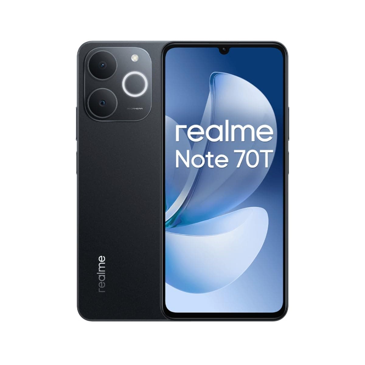 Realme Note 70T Dual-SIm 256GB ROM + 4GB RAM (GSM Only | No CDMA) Factory Unlocked 4G/LTE Smartphone (Black) - International Version