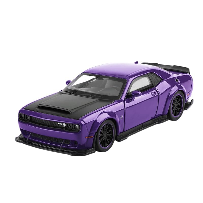 1:32 Dodges Challenger SRT Hellcat Redeye V8 Alloy Metal Diecast Model American Muscle Sports Car Collection Of Hobby Decorations (Purple)