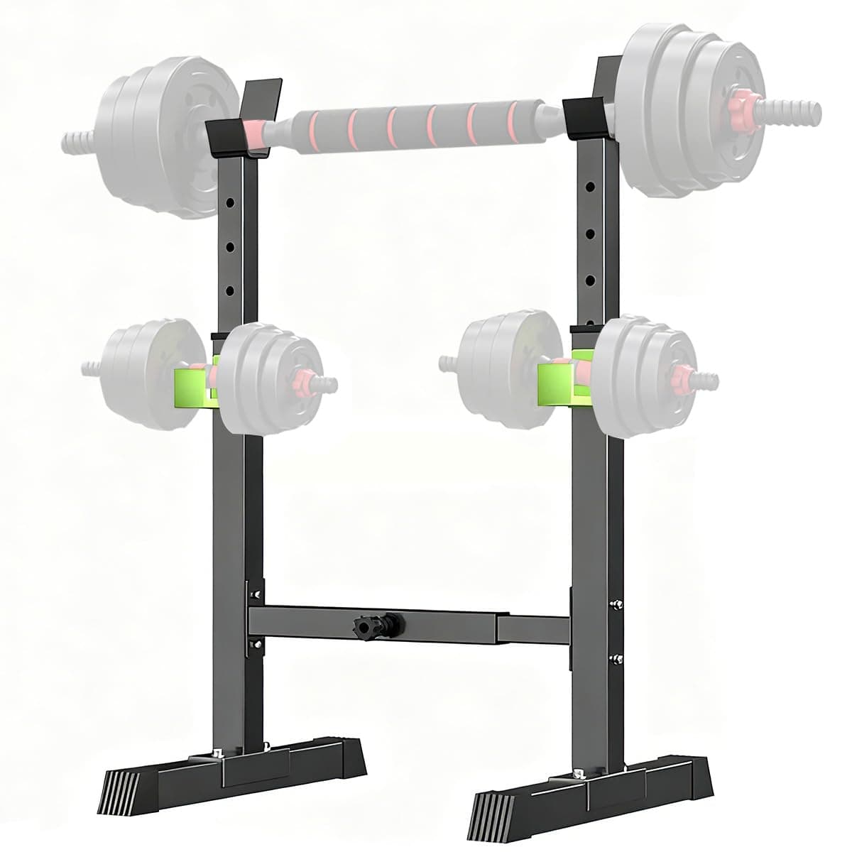 Squat Rack Adjustable Heavy Duty Bench Press Racks Sturdy Steel 660Lbs Load