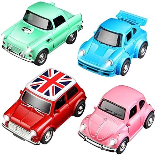 1:36 children toy car, back drop resistance simulation mini push-carts early education toys toys sound and light car four sets of infants 1234-year-old baby birthday gift