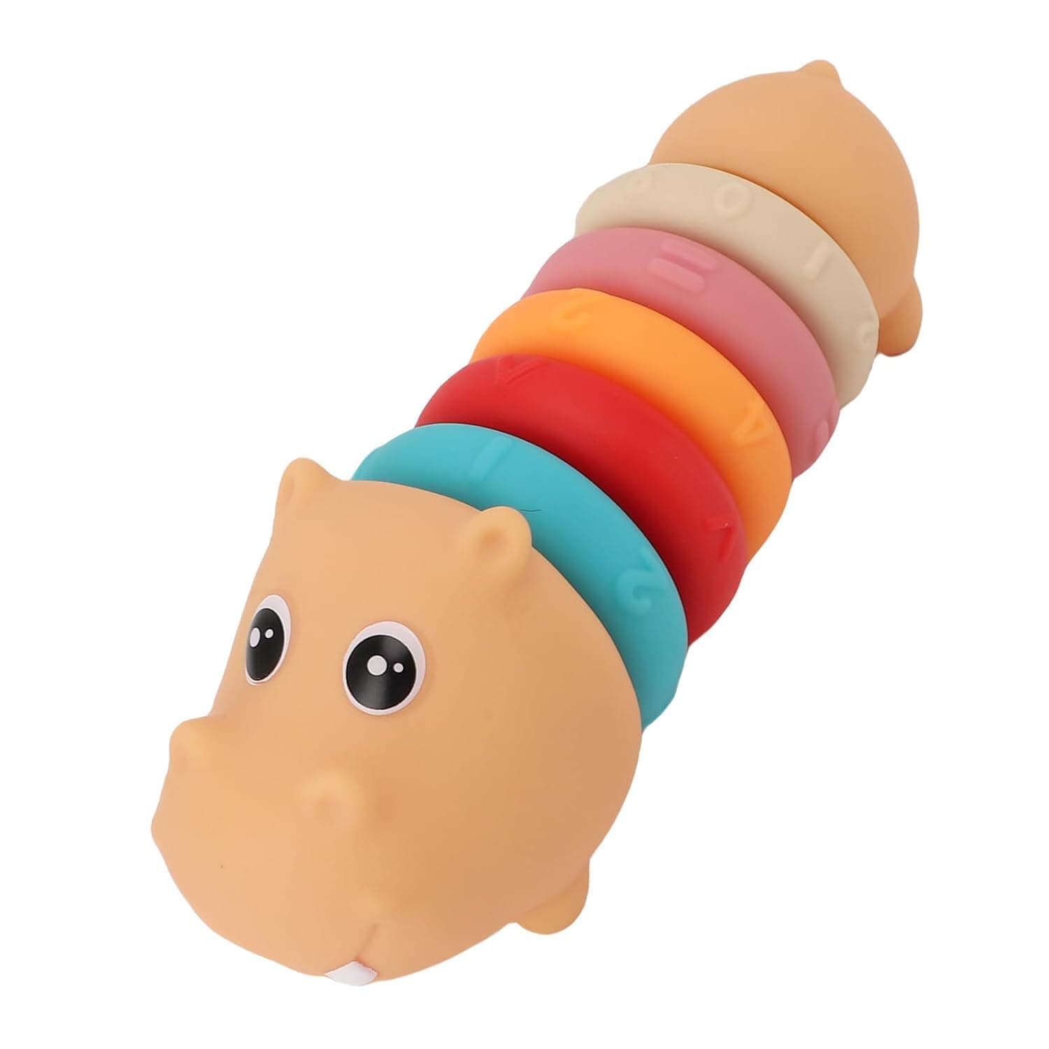 Eacam Baby Stacking Rings Toy Soft Plastic for Hippo Lovers Early Learning
