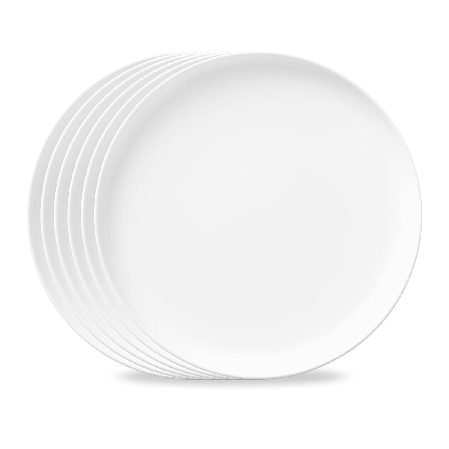 Corelle Modern Round 10.25" Dinner Plates, Set of 6 | Lightweight, Chip-Resistant | Dishwasher, Microwave & Oven Safe | Made in USA