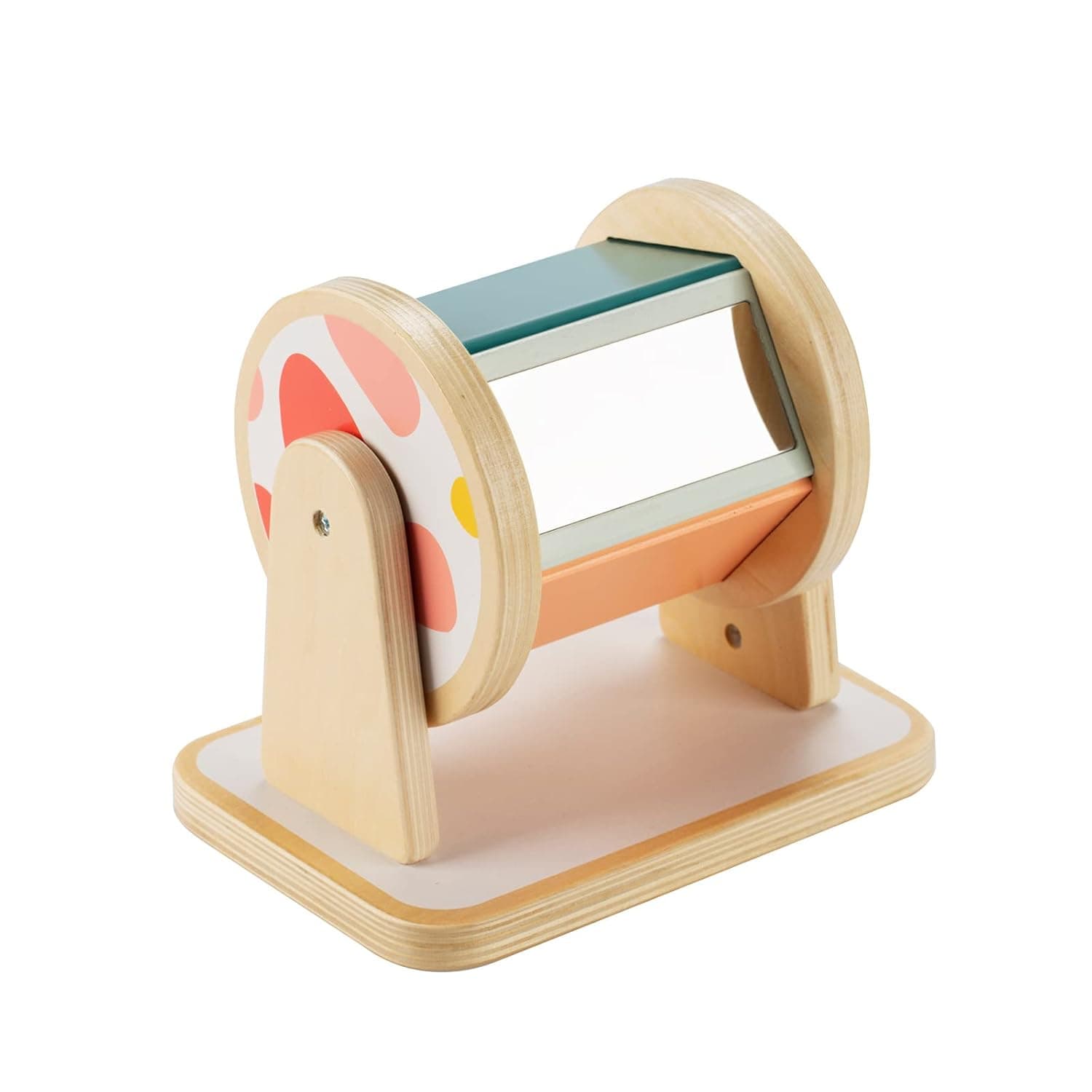 Twefex Spinning Drum, Montessori Toys for Babies 6-12 Months, Montessori Toys for 1 Year Old Infant Boys Girls, Wooden for Baby