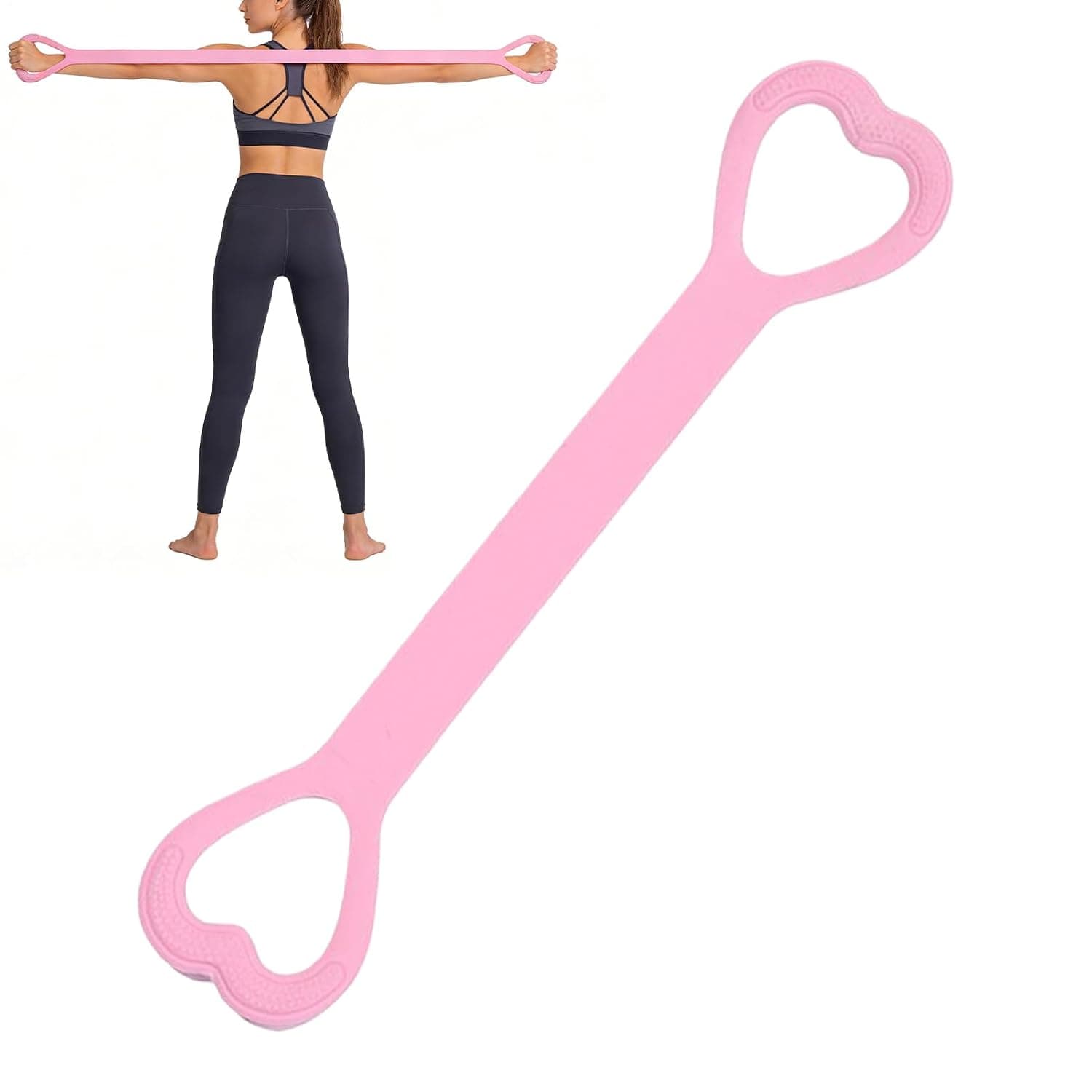 Resistance Bands Figure 8,Ergonomic High Elasticity Chest Expander,Back Training Elastic Tension Rope | for Yoga Pilates Exercises Gym Office Travel