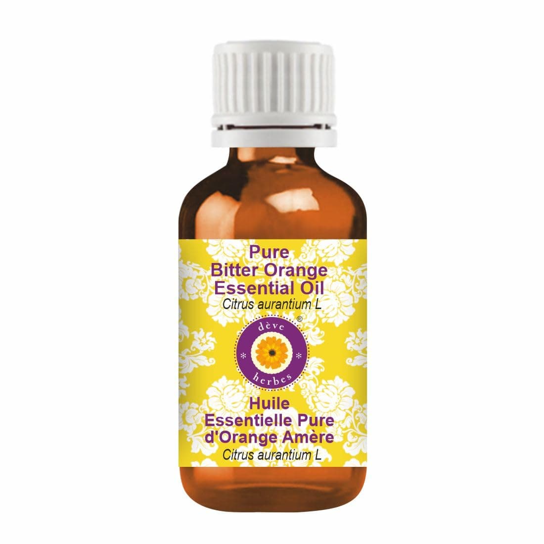 Deve Herbes Pure Bitter Orange Essential Oil (Citrus aurantium L) Steam Distilled 10ml (0.33 oz)
