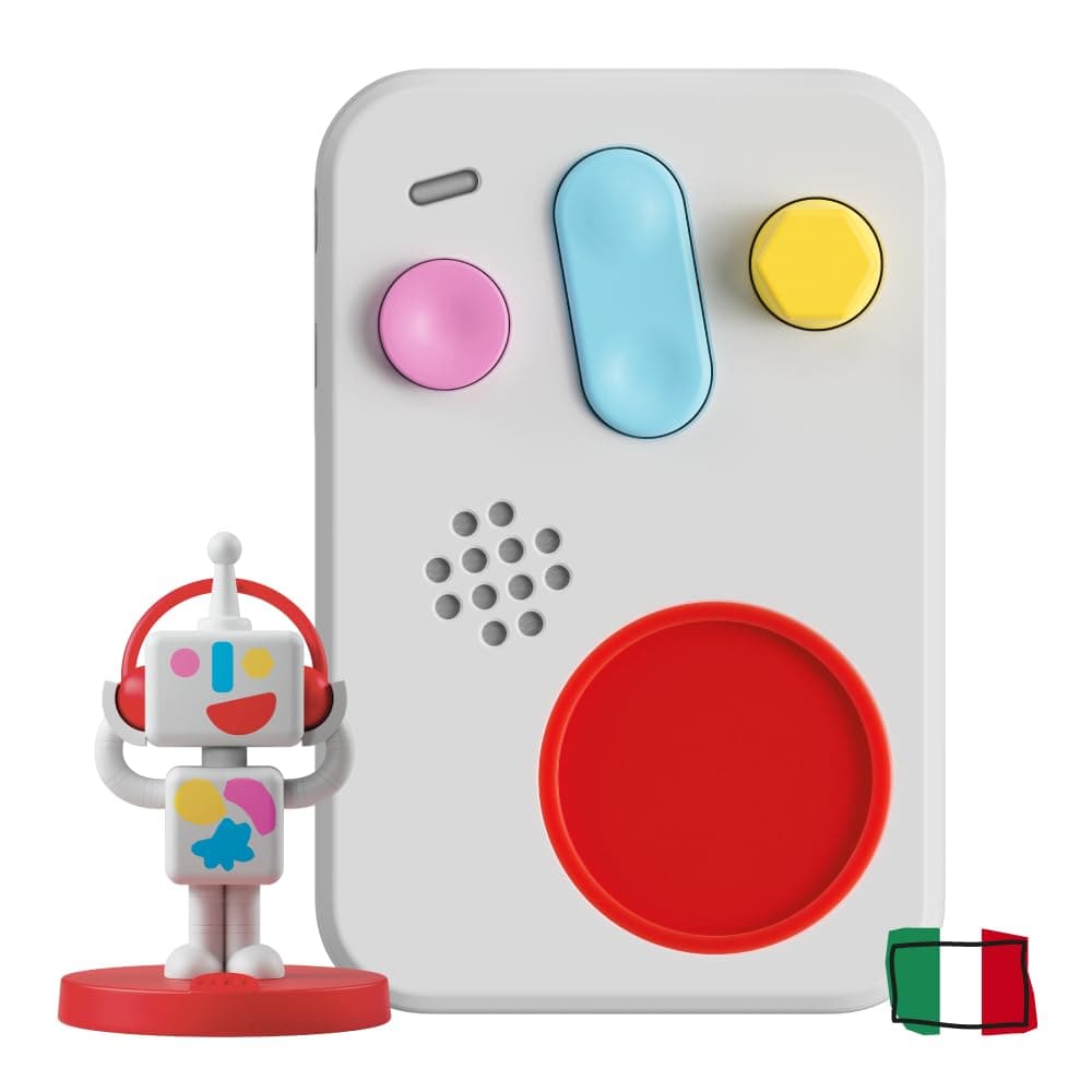 FABA + Interactive Storyteller for Children with Audio Content from 0 to 10 Years, Audio Box with Sound Figure Faba•Me, Night Light, Sleep Routine, Musical Educational Game, Italian Version | Soundbox with sound figure Faba•Me, night light, sleep routine, musical educational game