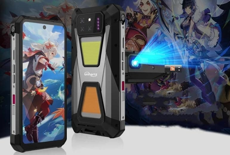 8849 Tank 3S Unihertz Rugged Smartphone with Projector 5G 32GB RAM 512GB ROM Dimensity 8200 64MP Night Vision Phone