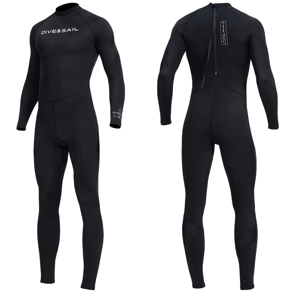 Dive Skins for Women Men Full Body Swimsuit Rash Guard Scuba Skin Thin Wetsuit, One Piece Long Sleeve Quick Dry Diving Skin UV Protection Surfing Spandex Wet Suit for Snorkeling Water Sport