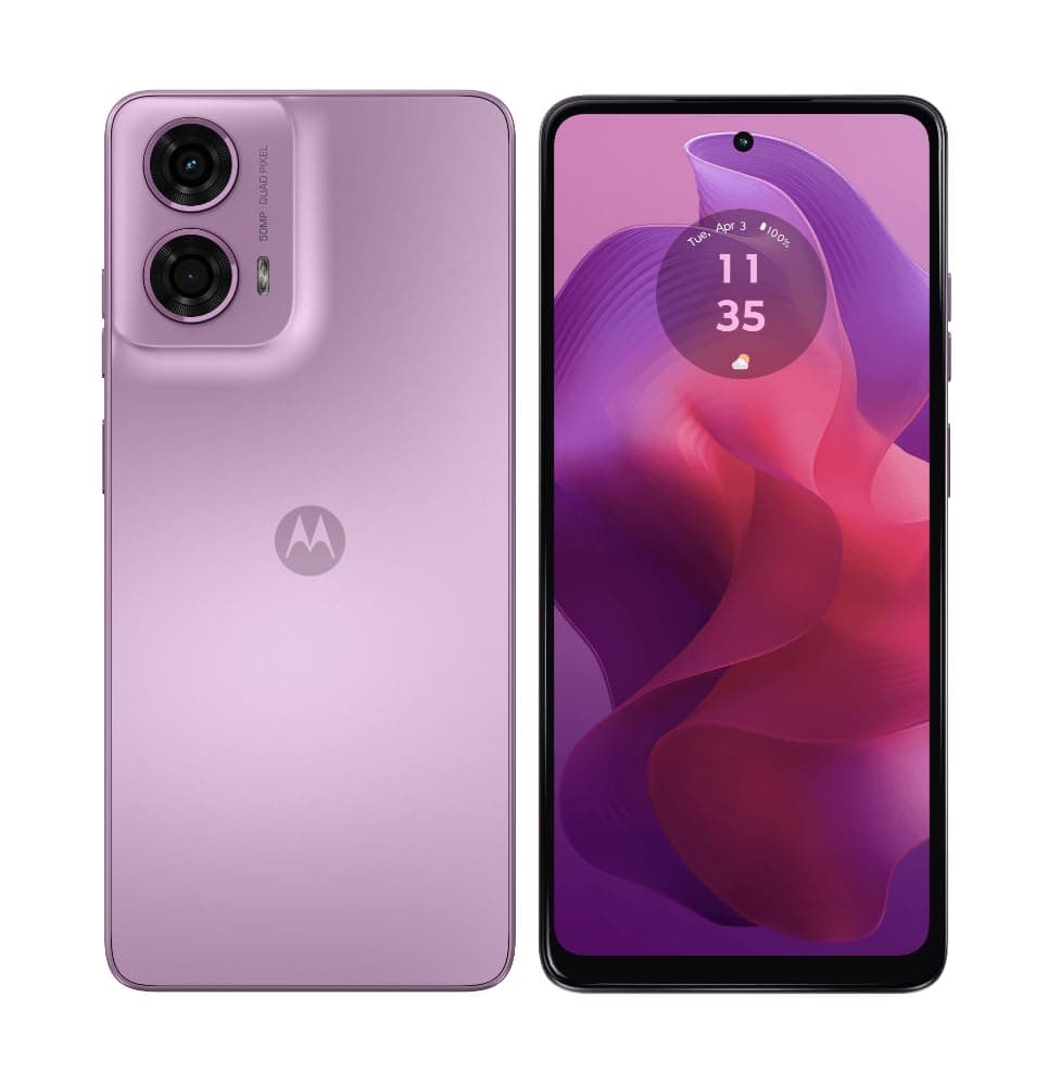 MOTOROLA g24, 8GB+128GB ROM, MTK Helio G85, 6.6"" Extra Bright 90Hz Display, 5000mAh, Android 14, Pink Lavender + Gift, XT2423-2