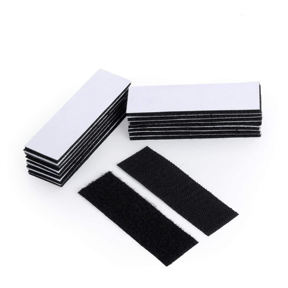 Heavy Duty Mounting Tape, Double-Sided Reclosable Hook & Loop Strips, Waterproof Adhesive Fastener, Indoor/Outdoor Use, Holds Picture Frames, Tools, 15 Pack 3x10 cm