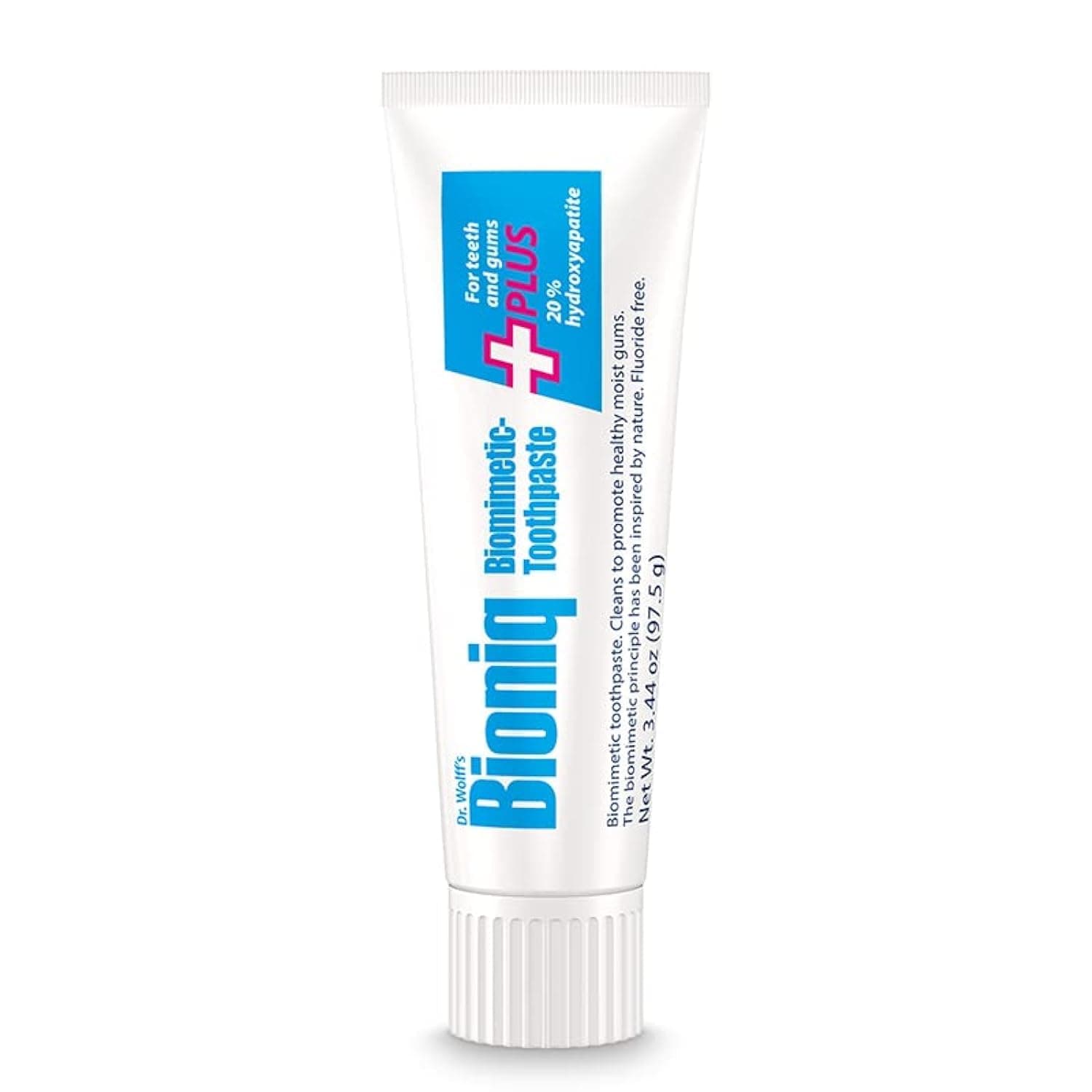 Bioniq Plus Moist Gums 20% Hydroxyapatite Toothpaste 3.44 OZ | bioHAP and Fluoride Free Toothpaste for Daily Use, Clinically Tested, Expert for Enamel and Gum Care, 3.44 Oz 1 Pack