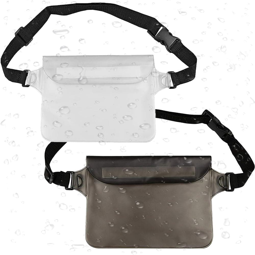 Bukela Waterproof Pouch 2 Piece with Adjustable Waist Belt and Touch Sensitive Screen Dry Bag for Beach Swimming Boating Hiking Outdoor Water Sports