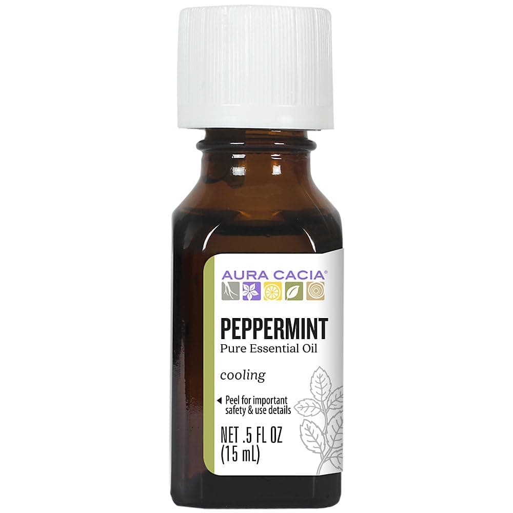 Aura Cacia, Pure Essential Oil, Peppermint.5 fl oz (15 ml)