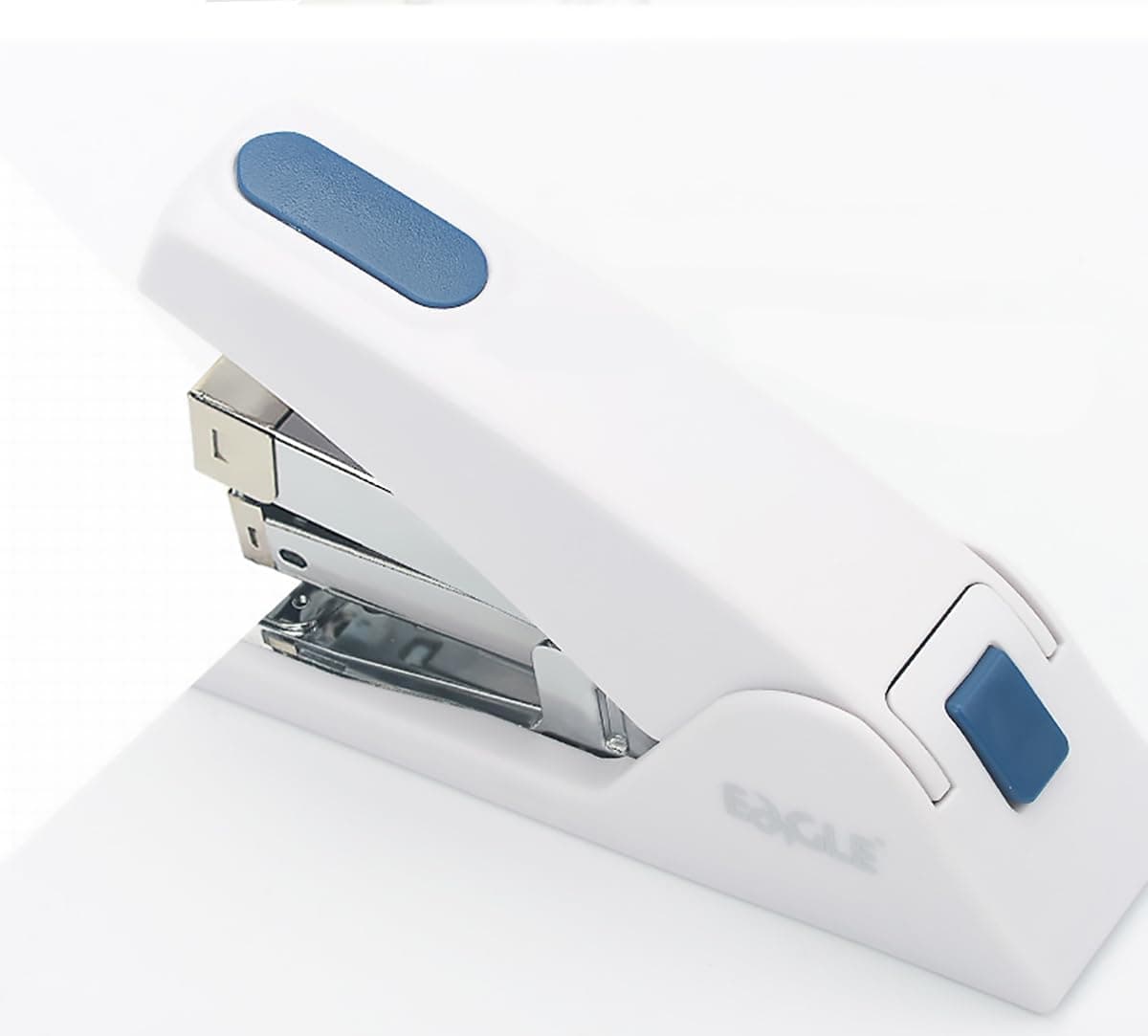 YelaJoy Desk Stapler, Effortless Office Stapling Tool, Jam Free Handheld Paper Binding Machine, Ergonomic Desktop Stationery for Home School Documents, Portable White Finish