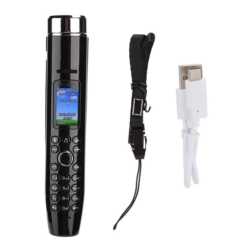 Multi-function Pen, 3-In-1 0.96 Inch Dual d Dual Standby Mobile Phone+Cigarette Lighter+Flashlight, Portable Outdoor Survival Emergency Tools(black)