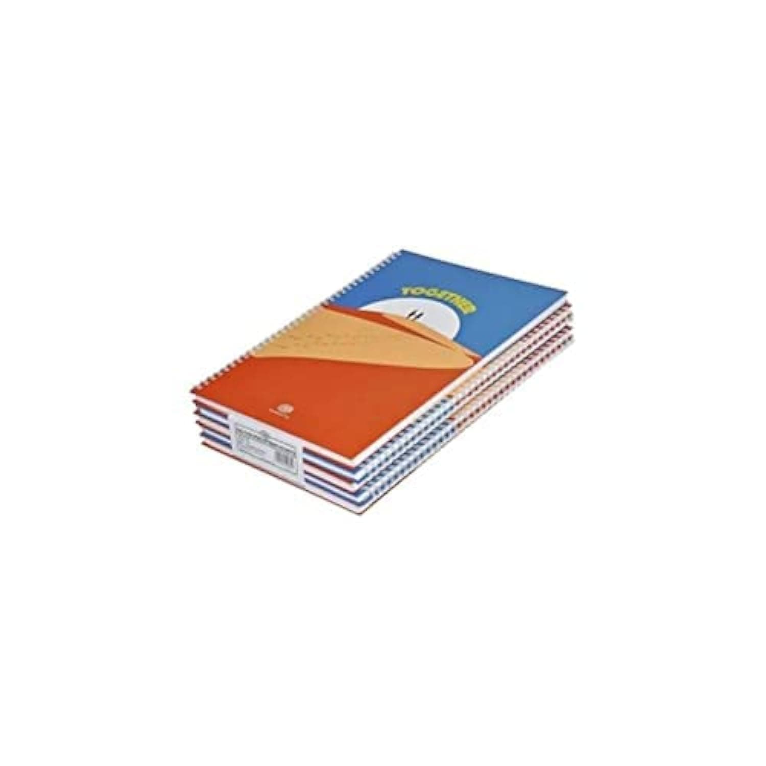 FIS FSNBSA51906 Spiral Hard Cover Single Line 100-Sheets Notebook 5-Pieces, A5 Size