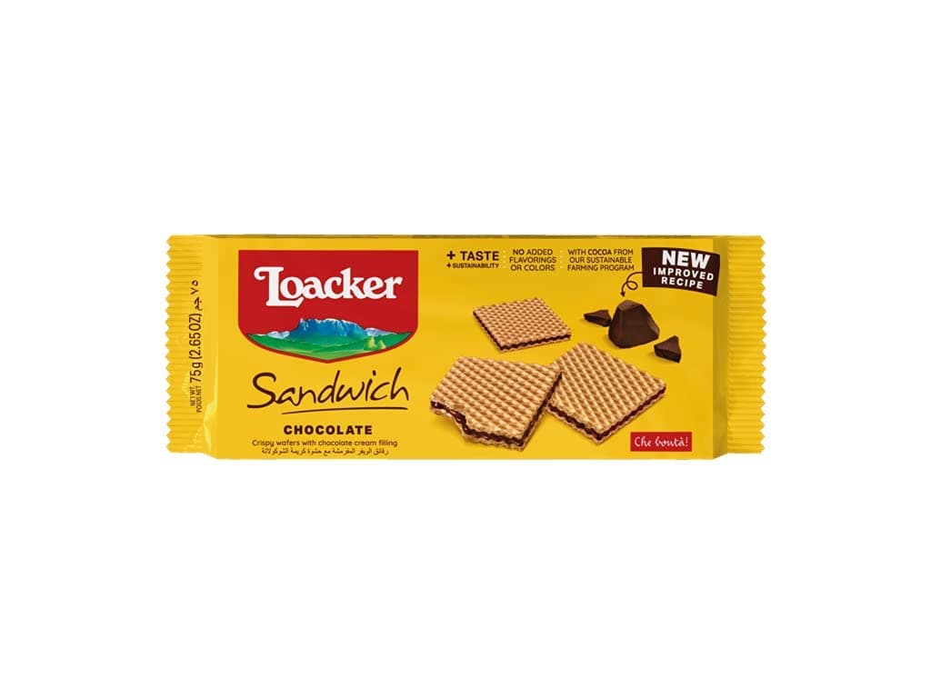 Loacker Chocolate Sandwich, 75 Gm Pack of 1