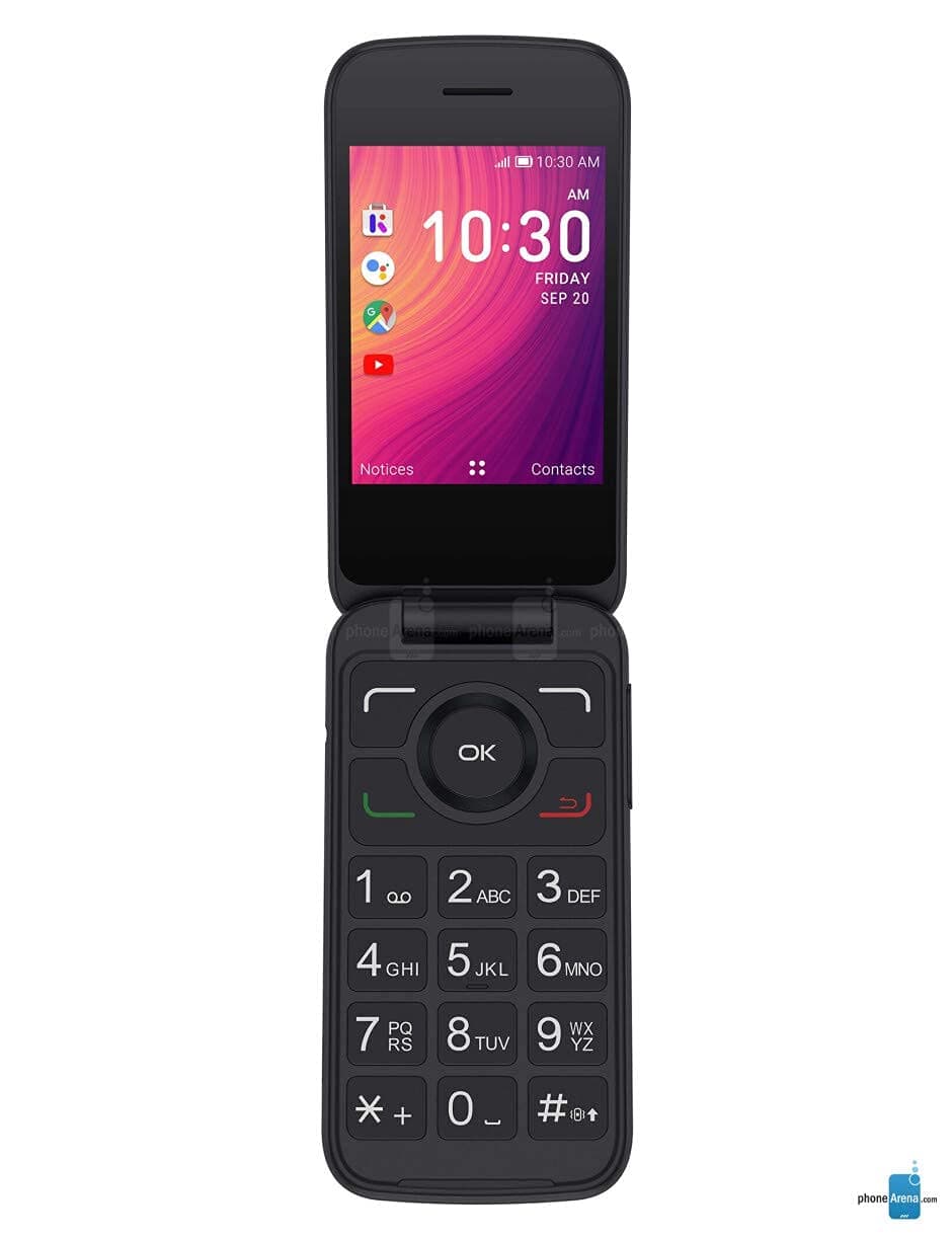 Alcatel GO FLIP 3 Black 4GB 4052W Unlocked Flip Phone - For Senior Easy Use (Renewed)