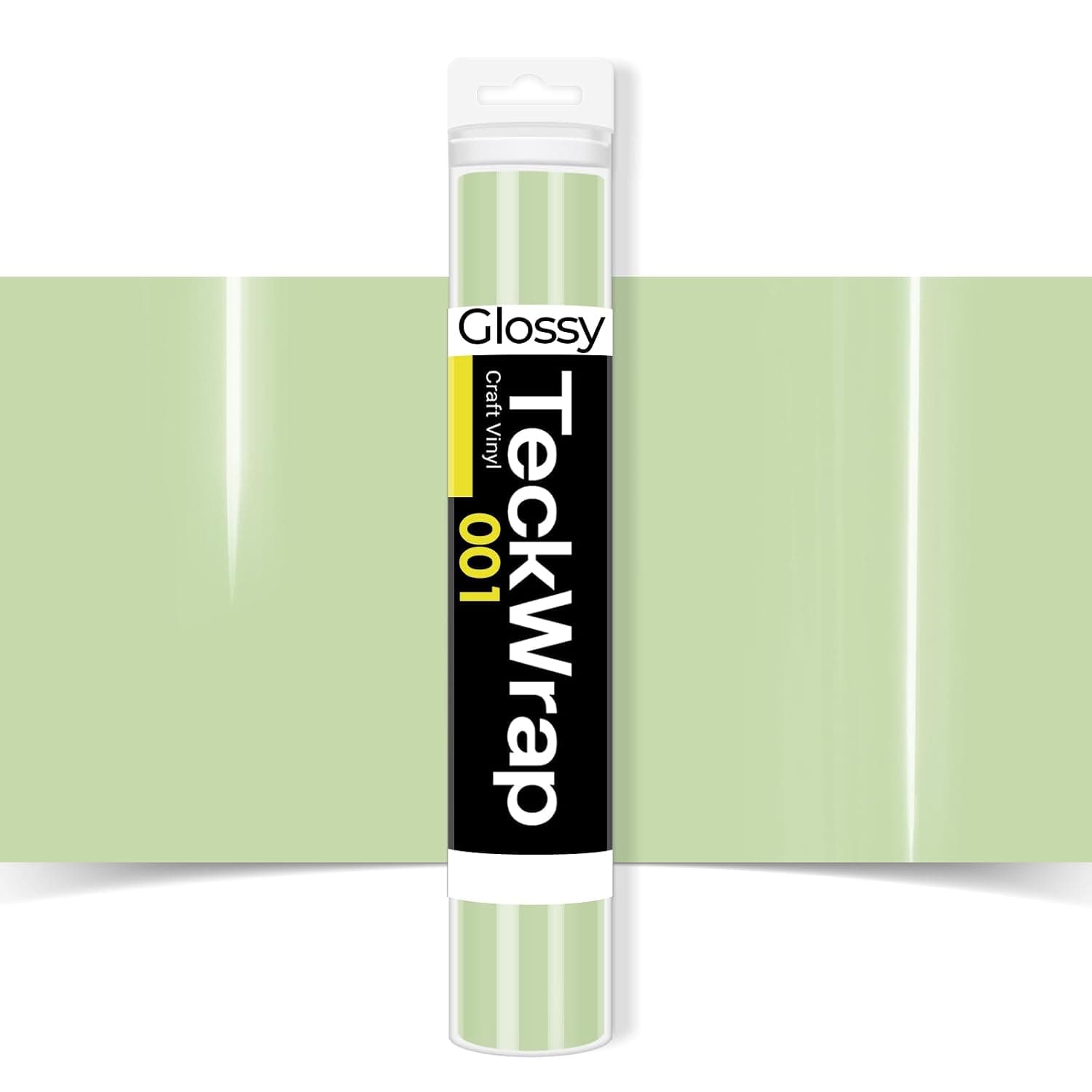 TECKWRAP 001 Vinyl Glossy Permanent Adhesive Vinyl for Craft Decal Projects 12" x 10ft, Glossy Liveable Green