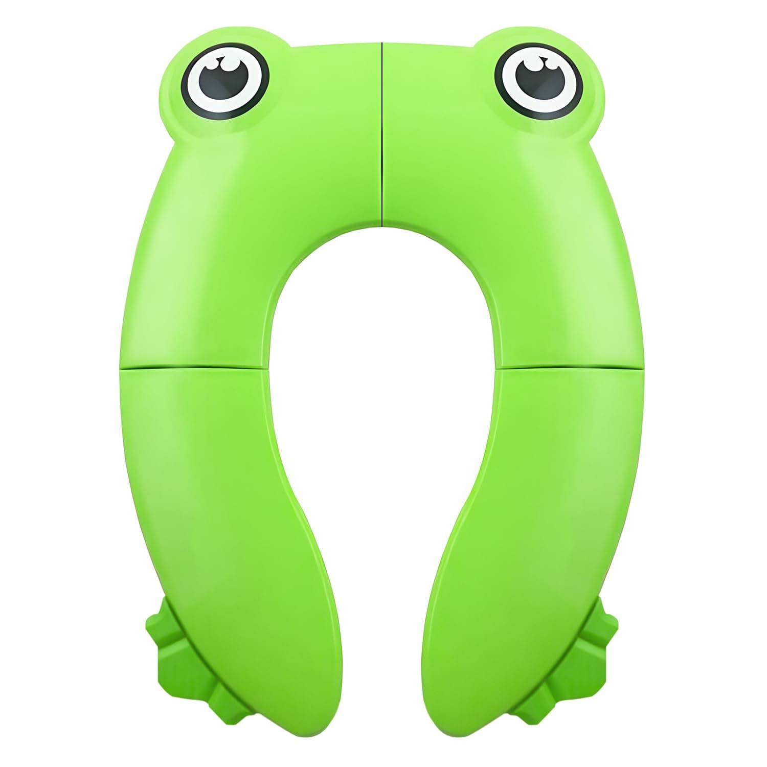 Kids Toilet Seat Cover, Portable Toilet Training Seat for Toddlers Boys and Girls, Non Skid Foldable Ergonomic Potty Seat, Reusable Fits Round and Oval Toilets in Green