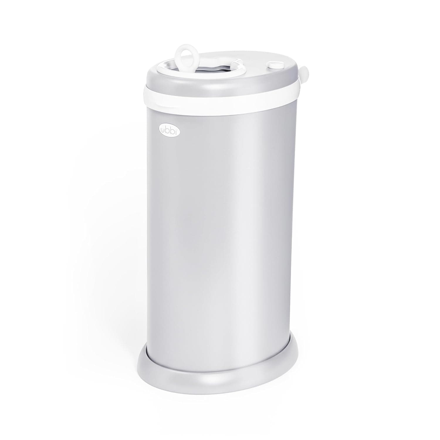 Ubbi Steel Odor Locking, No Special Bag Required Money Saving, Awards-Winning, Modern Design Registry Must-Have Diaper Pail, Gray