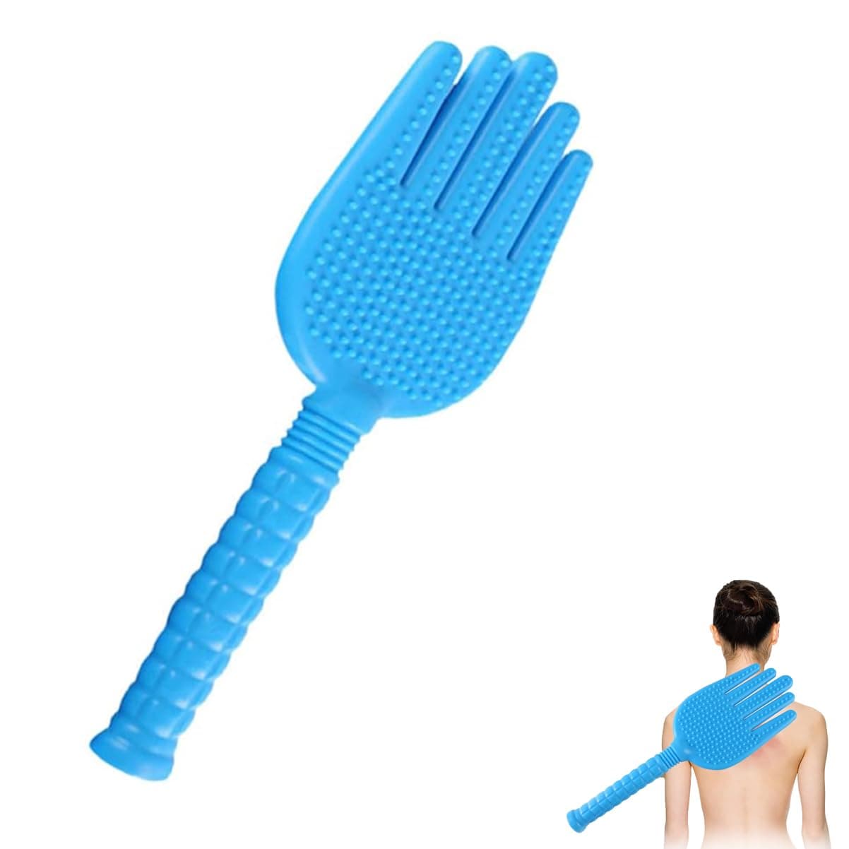 1 Pcs Hand Shape Massage Hammer Acupoint for Back and Muscle Relief Portable Massage,for Comfortable Tapping Durable and Portable Meridian for Fitness and Relaxation (blue)